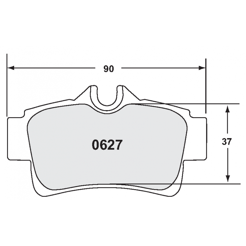 Endurance compound with less wear. Race brake pads - Ford Mustang
rear pad